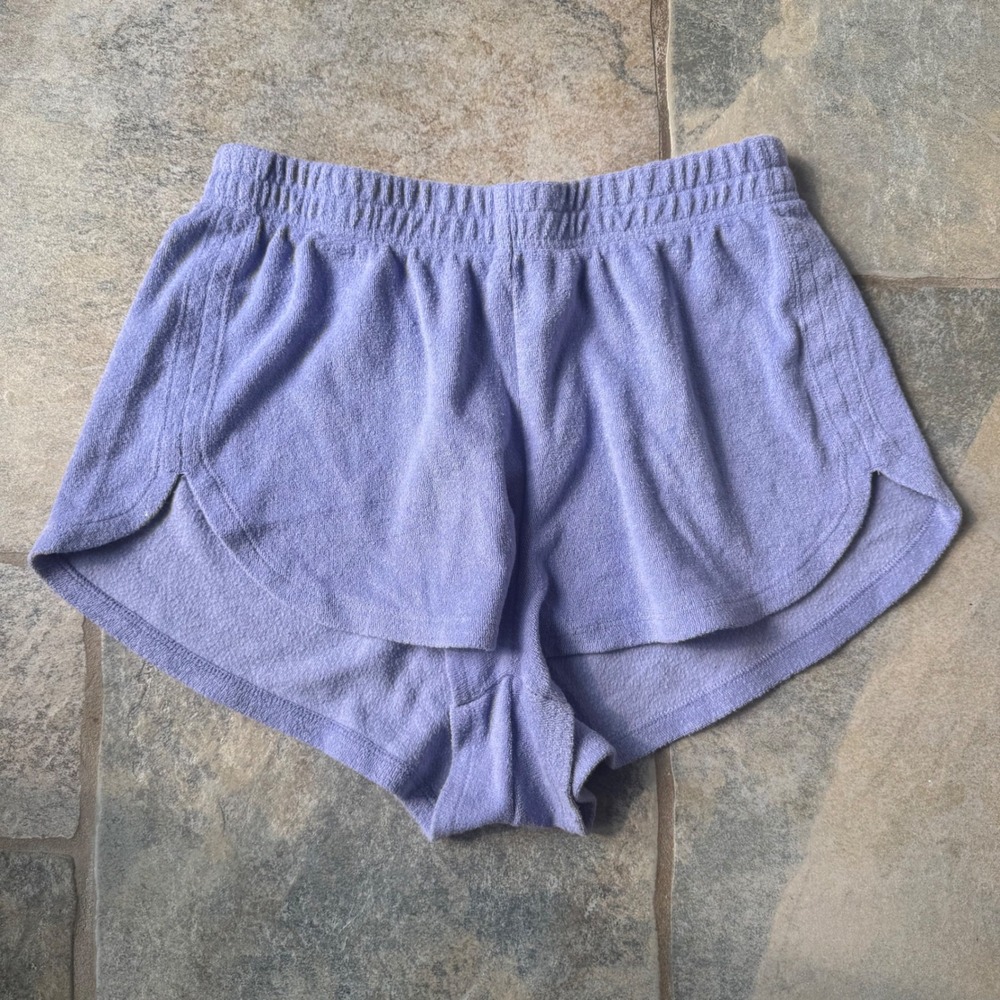 Pacsun Lavender Terry Cloth Dolphin Shorts Size‎ S Y2K Revival Micro Lounge